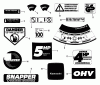 Snapper CP21501KWV (80665) - 21" Walk-Behind Mower, 5 HP, Steel Deck, Series 1 Listas de piezas de repuesto y dibujos Decals