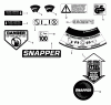 Snapper C21559BV (80301) - 21" Walk-Behind Mower, 5.5 HP, Steel Deck, Series 9 Listas de piezas de repuesto y dibujos Decals