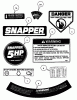 Snapper MRP216014T - 21" Walk-Behind Mower, 6 HP, Steel Deck, M Series 14 Listas de piezas de repuesto y dibujos Decals (Part 1)
