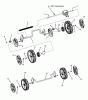 Snapper SPV21675 (7800179) - 21" Walk-Behind Mower, 6.75 HP, Rear Discharge Listas de piezas de repuesto y dibujos Front and Rear Wheels