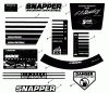 Snapper X21500 - 21" Walk-Behind Mower, 5 HP, Cast Deck, Rear Discharge, Jet-Vac, Series 0 Listas de piezas de repuesto y dibujos Decals
