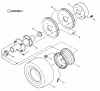 Snapper SPL140KH - Wide-Area Walk-Behind Mower, 14 HP, Gear Drive, Loop Handle, Series 0 Listas de piezas de repuesto y dibujos Traction, Rear Wheel Assembly