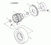 Snapper SPP90KW - Wide-Area Walk-Behind Mower, 9 HP, Gear Drive, Pistol Grip, Series 0 Listas de piezas de repuesto y dibujos Traction, Rear Wheel Assembly