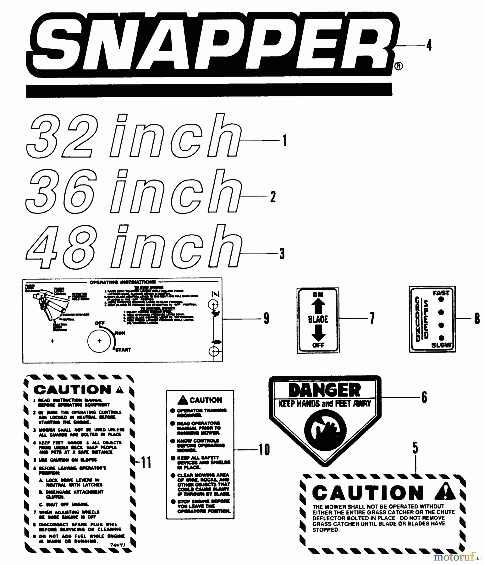  Snapper Rasenmäher für Großflächen W32122R - Snapper 32