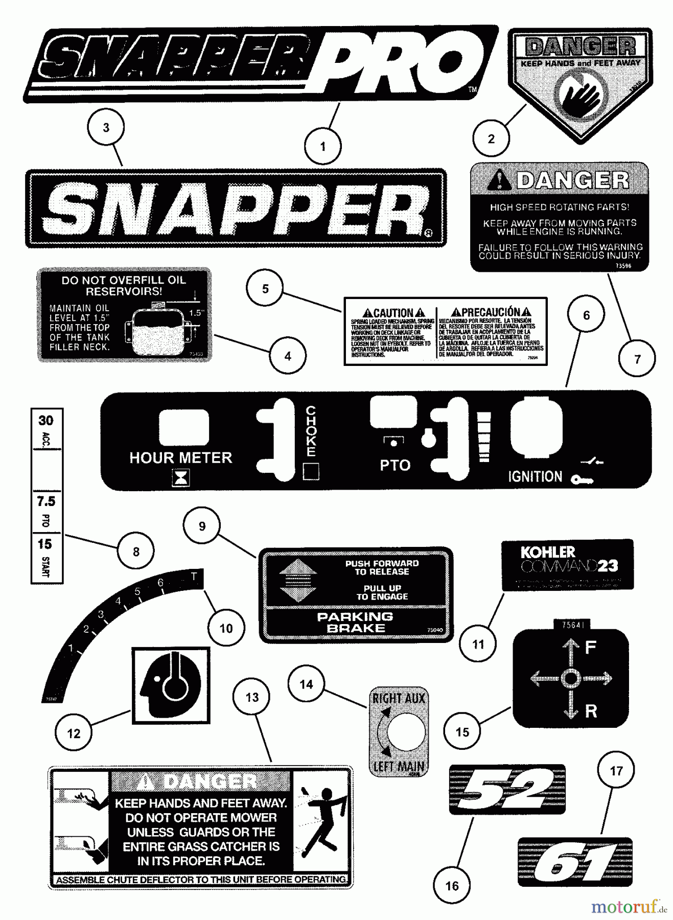  Snapper Nullwendekreismäher, Zero-Turn NZMJ25612KH (85678) - Snapper 61
