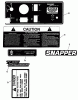 Snapper ZF2500K (82517) - 25 HP Zero-Turn Mower, Out Front, Z-Rider Series 0 Listas de piezas de repuesto y dibujos Decals (Part II)
