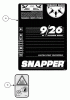 Snapper 9266 - 26" Snowthrower, 9 HP, Two Stage, Large Frame, Series 6 Listas de piezas de repuesto y dibujos Decals (Part 3)