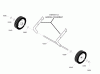 Snapper 521E (1695702) - 21" Snowthrower, 5 HP, Single Stage Listas de piezas de repuesto y dibujos Wheel Assembly Group