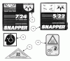 Snapper EI7243 - 24" Snowthrower, 7 HP, Two Stage Intermediate, Series 3 (Export) Listas de piezas de repuesto y dibujos Decals (Part 2)