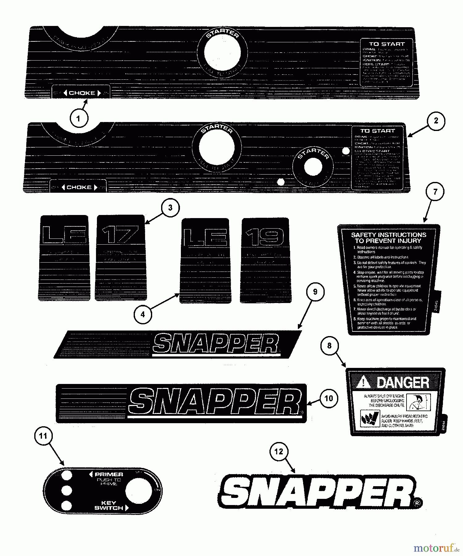  Snapper Schneefräsen LE3190E (84364) - Snapper 19