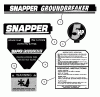 Snapper EICFR5004B (84641) - 16.5" Intermediate Rear Tine Tiller (F&CR), 5 HP, Series 4 Listas de piezas de repuesto y dibujos DECALS
