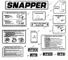 Snapper R8002B (85228) - Rear Tine Tiller, 8 HP, Series 2 Listas de piezas de repuesto y dibujos Decals