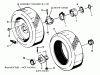 Snapper 26083S - 26" Rear-Engine Rider, 8 HP, Series 3 Listas de piezas de repuesto y dibujos Wheels - Rear