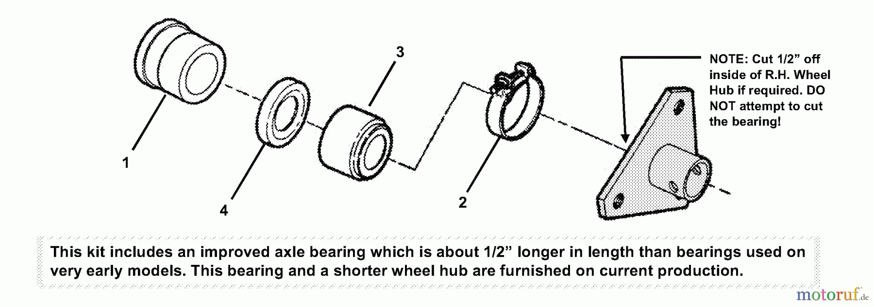  Snapper Zubehör 7060278 - Snapper Right Hand Fender Bearing Kit Bearing Kit