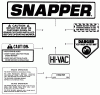 Snapper 25086 - 25" Rear-Engine Rider, 8 HP, Series 6 Listas de piezas de repuesto y dibujos Decals