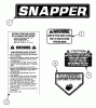 Snapper 7060947 - Bag N-Wagon, 30 Bushel 421622BVE (84707) 42" 16 HP Rear Engine Rider Series 22 Listas de piezas de repuesto y dibujos Decals (Part 1)
