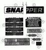 Snapper M300917B (84283) - 30" Rear-Engine Rider, 9 HP, M Series 17 Listas de piezas de repuesto y dibujos Decals (Part 1)