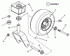 Snapper HZS16481BVE - 48" Zero-Turn Mower, 16 HP, ZTR Yard Cruiser, Series 1 Listas de piezas de repuesto y dibujos Caster, Front Wheel & Tire Assembly