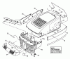 Snapper LT140G38ABV (80492) - 38" Lawn Tractor, 14 HP, Gear Drive, Series A (GF) Listas de piezas de repuesto y dibujos Hood, Grille & Components