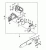 Tanaka ECV-4501 - Chainsaw Listas de piezas de repuesto y dibujos Chain Brake