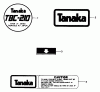 Tanaka TBC-210 - Trimmer / Brush Cutter Listas de piezas de repuesto y dibujos Marks