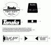 Tanaka TBC-2211 - Grass Trimmer Listas de piezas de repuesto y dibujos Decals