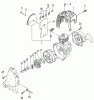 Tanaka TBC-225 - Grass Trimmer Listas de piezas de repuesto y dibujos Muffler, Clutch & Cover