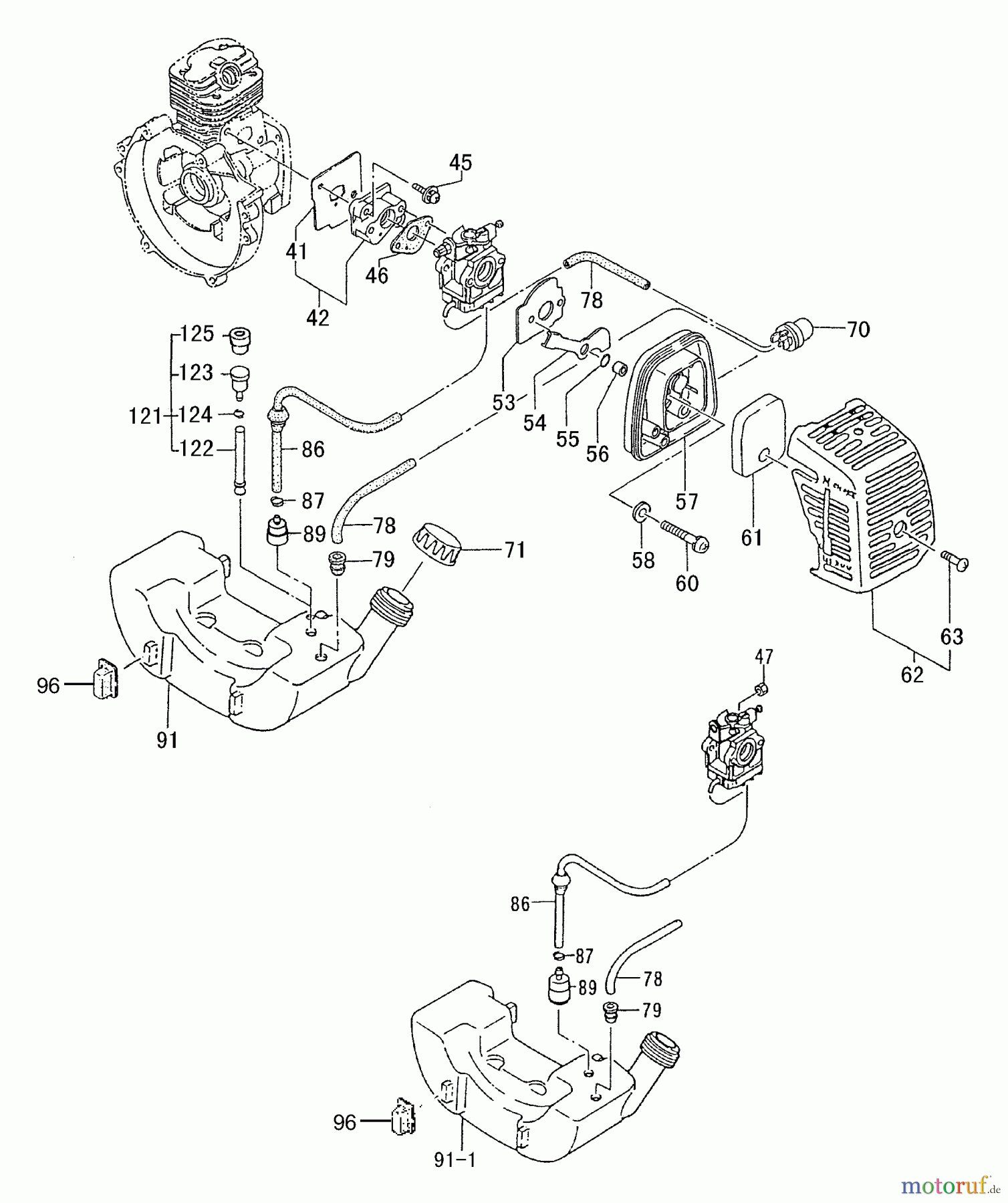  Tanaka Trimmer, Motorsensen TBC-250 - Tanaka Grass Trimmer / Brush Cutter Fuel System