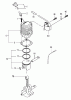 Tanaka TBC-2501H - Grass Trimmer (SN: C263177 - C263752) Listas de piezas de repuesto y dibujos Cylinder, Piston, Crankshaft, Ignition