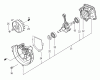 Tanaka TBC-280PF - Grass Trimmer Listas de piezas de repuesto y dibujos Crankcase & Flywheel