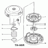 Tanaka TBC-4000 - Brush Cutter Listas de piezas de repuesto y dibujos Nylon Head - TH-96R