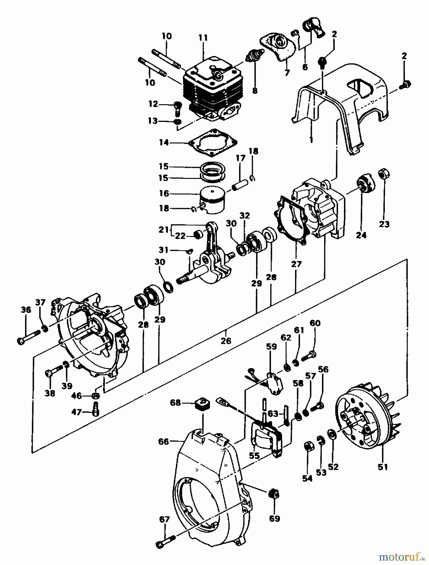  Tanaka Trimmer, Motorsensen TBC-425 - Tanaka Brush Cutter Engine