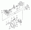 Tanaka TBC-430PF - Brush Cutter Listas de piezas de repuesto y dibujos Crankcase, Flywheel, Fan Case, Pawls