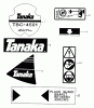 Tanaka TBC-4501 - Brush Cutter Listas de piezas de repuesto y dibujos Marks