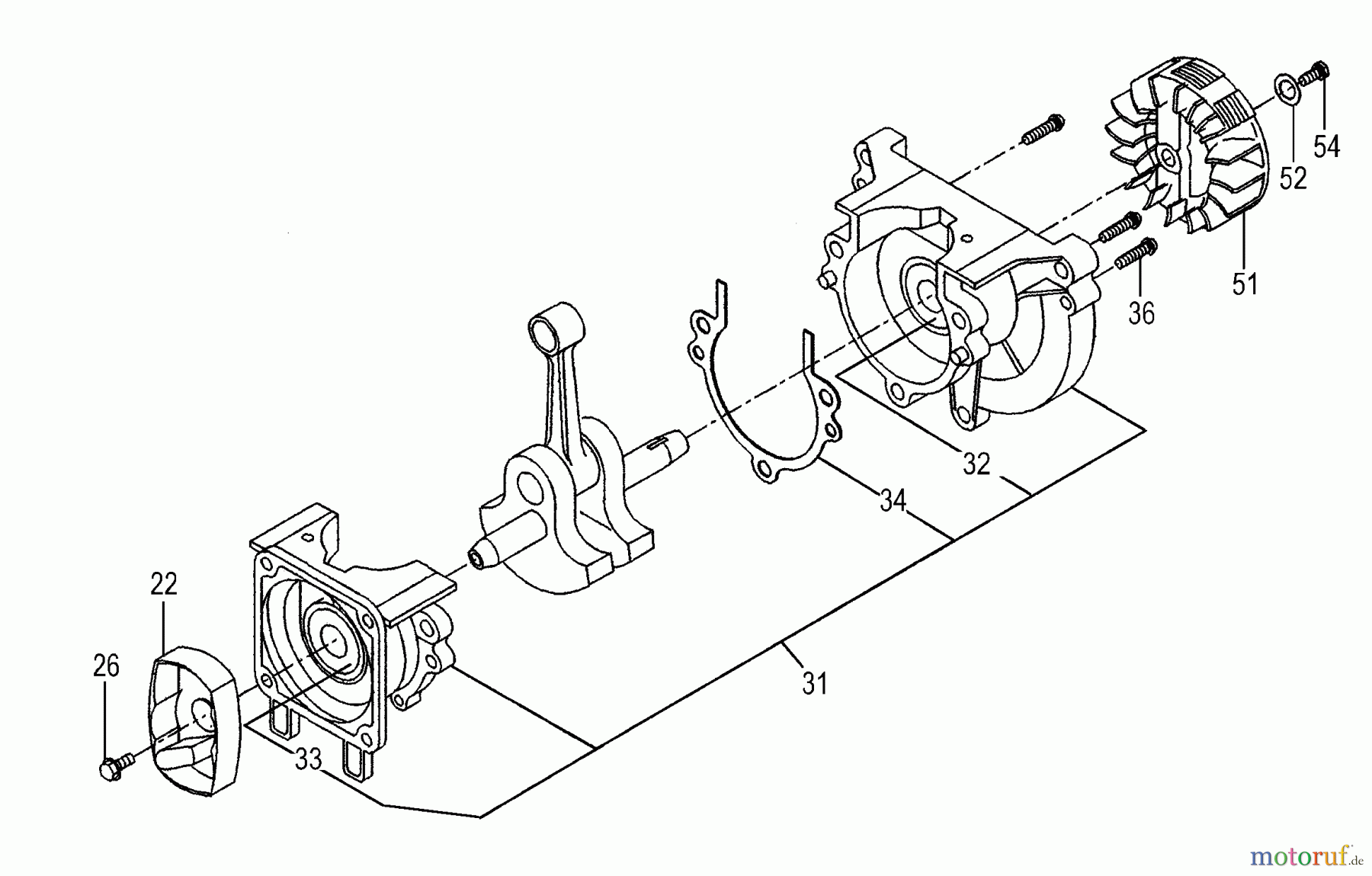  Tanaka Kantenschneider TPE-2501 - Tanaka Portable Edger Crankcase, Flywheel, Starter Pulley