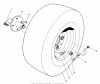 Toro 30544 (117/120) - 44" Side Discharge Mower, Groundsmaster 117/120, 1991 (100001-199999) Listas de piezas de repuesto y dibujos FRONT WHEEL ASSEMBLY