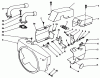 Toro 30555 (200) - 52" Side Discharge Mower, Groundsmaster 200 Series, 1991 (1000001-1999999) Listas de piezas de repuesto y dibujos ENGINE AIR HOUSING-ENGINE, ONAN MODEL NO. P220G, TYPE NO. 1/10808C