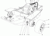 Toro 30575 - 72" Side Discharge Mower, 1991 (100001-199999) Listas de piezas de repuesto y dibujos GAS TANK AND AXLE ASSEMBLY
