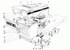 Toro 57003 - 25" Lawn Tractor, 1972 (2000001-2999999) Listas de piezas de repuesto y dibujos HOOD AND ENGINE ASSEMBLY