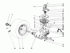 Toro 57354 (11-44) - 11-44 Pro Lawn Tractor, 1987 (7000001-7999999) Listas de piezas de repuesto y dibujos TRANSAXLE & CLUTCH ASSEMBLY