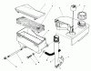 Toro 20620 - Lawnmower, 1986 (6000001-6999999) Listas de piezas de repuesto y dibujos AIR CLEANER & FUEL TANK ASSEMBLY