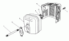 Toro 59108 - Side Discharge Chute, 21" Cast-Deck Recycler II Listas de piezas de repuesto y dibujos MUFFLER ASSEMBLY