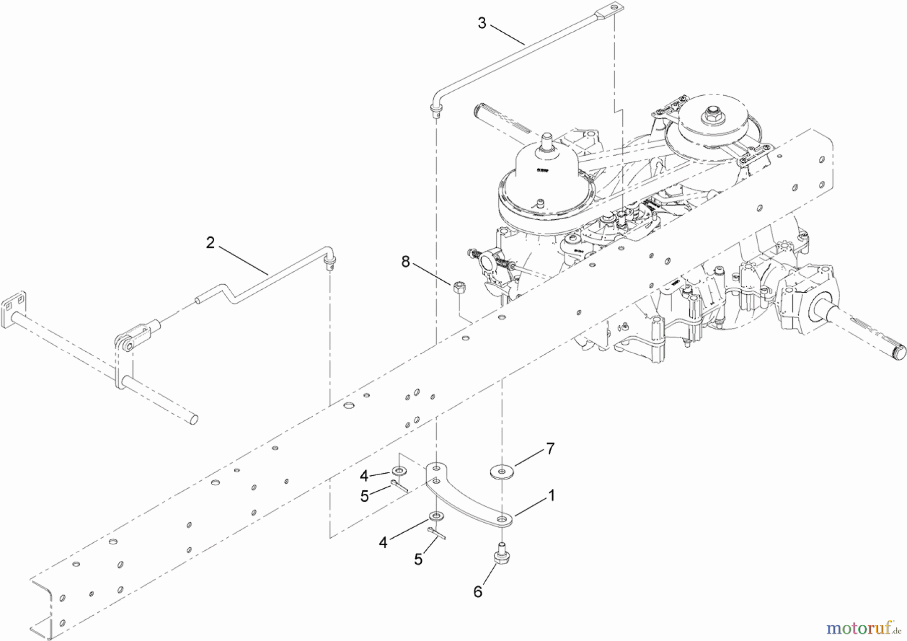  Toro Neu Accessories, Mower 121-4040 - Toro Motion Control Link Kit, XLS Lawn Tractor MOTION CONTROL LINK KIT ASSEMBLY NO. 121-4040