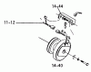 Toro 1-0435 - 14 hp Automatic Tractor, 1973 Listas de piezas de repuesto y dibujos PARTS LIST FOR 14.040 P.T.O. CLUTCH (PLATE 14.2)