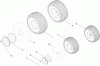 Toro 13AP61RH048 (LX468) - LX468 Lawn Tractor, 2008 (SN 1C108H20348-) Listas de piezas de repuesto y dibujos FRONT AND REAR WHEEL ASSEMBLY