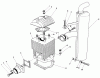 Toro 30125 - 36" Soft Bag (5 bu.) for Floating Mid-Size Mowers, 1986 (6000001-6999999) Listas de piezas de repuesto y dibujos CYLINDER & MUFFLER ASSEMBLY