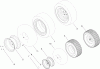 Toro 14AQ81RP048 (GT2200) - GT2200 Garden Tractor, 2008 (SN 1-) Listas de piezas de repuesto y dibujos FRONT AND REAR WHEEL ASSEMBLY