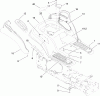Toro 14AQ81RP744 (GT2200) - GT2200 Garden Tractor, 2006 (1A136H30000-) Listas de piezas de repuesto y dibujos FENDER ASSEMBLY
