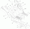 Toro 14AQ81RP748 (GT2200) - GT2200 Garden Tractor, 2007 (1B087H30130-) Listas de piezas de repuesto y dibujos FENDER ASSEMBLY