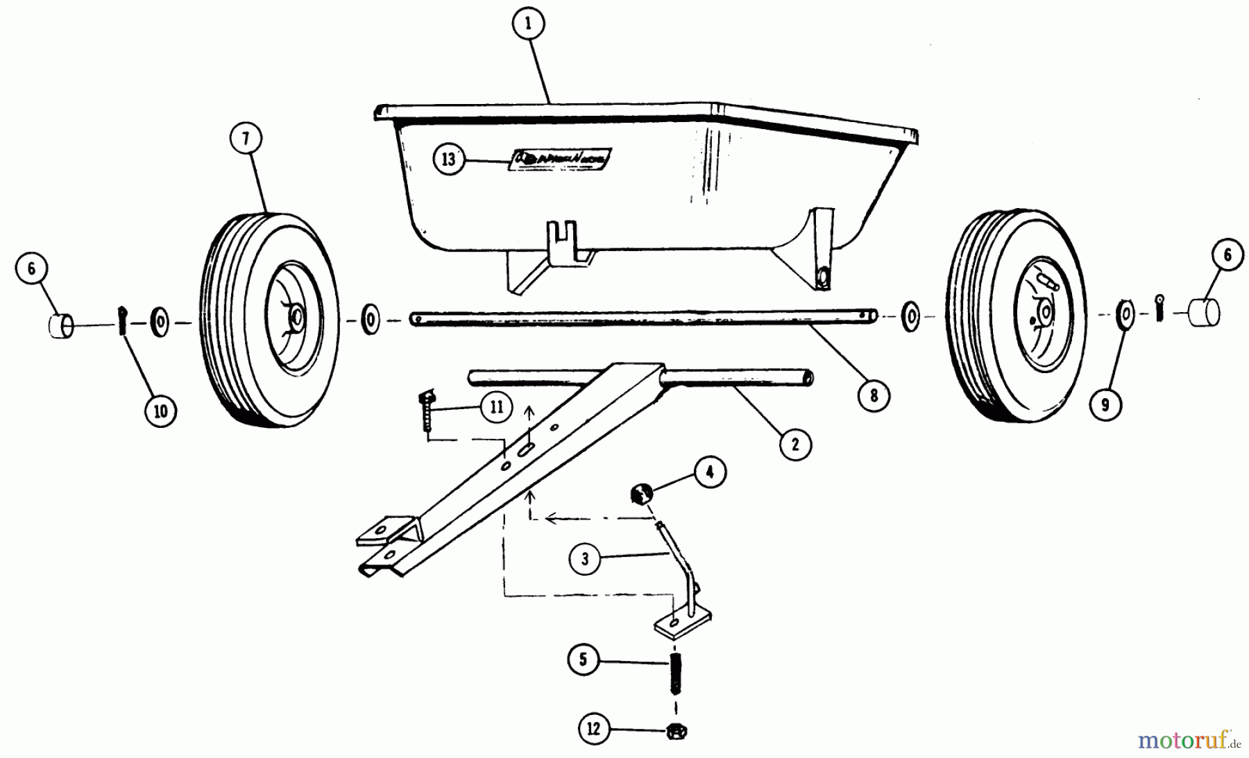  Toro Neu Accessories LR-322 - Toro Lawn Roller, 1967 PARTS LIST-DUMP TRAILER MODEL 7-2211 (FORMERLY LTD-244)